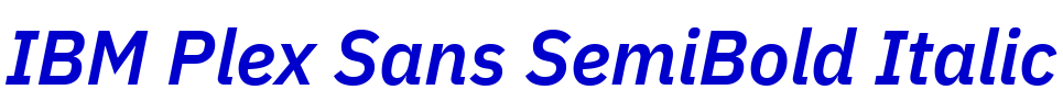 IBM Plex Sans SemiBold Italic police de caractère